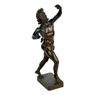 19th Century Grand Tour Bronze Faun after the Pompeii House of the Faun For Sale