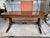 Brown Antique Leather Top Federal Style Mahogany Hollywood Regency Coffee Table For Sale - Image 8 of 12