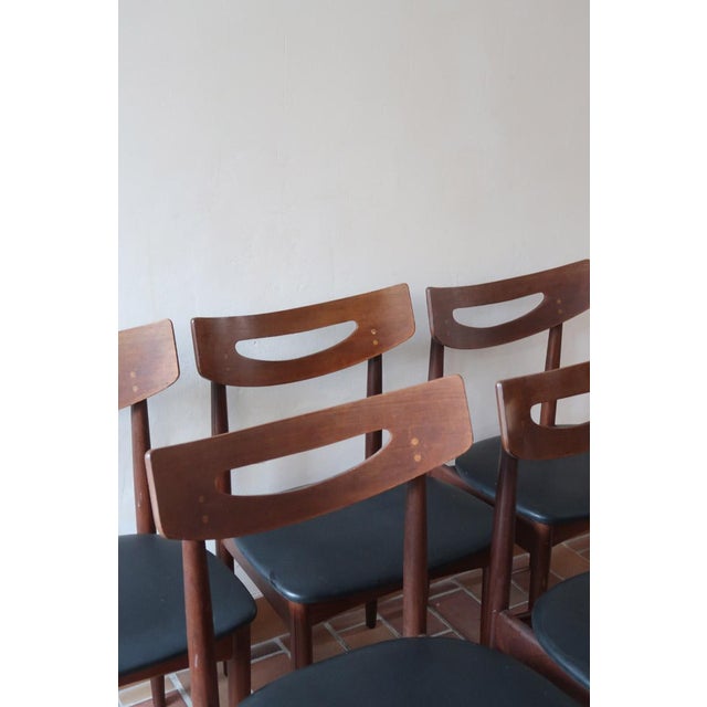 Danish Teak Dining Chairs in the manner of Henry Walter Klein, 1960s, Set of 5 For Sale - Image 6 of 18