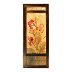 Flower Decorative Acrylic Painting on Board, Framed