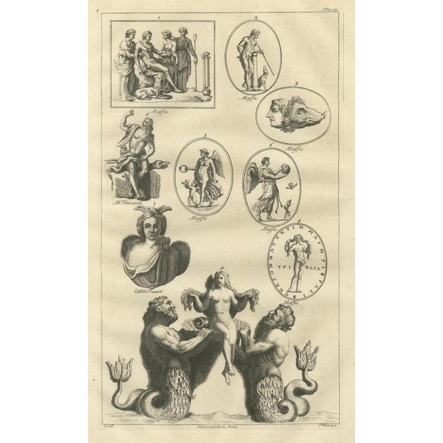 Bernard de Montfaucon, Mythological Figures, 1721, Engraving on Paper For Sale - Image 4 of 9
