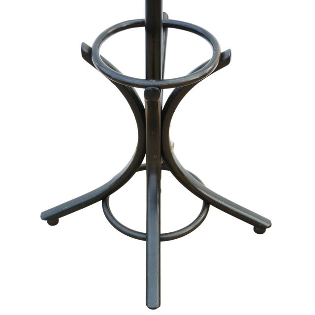 1920s Antique Ebonised Bentwood Hallway Coat Rack with Hat, Stick and Umbrella Stand, 1920s For Sale - Image 5 of 6