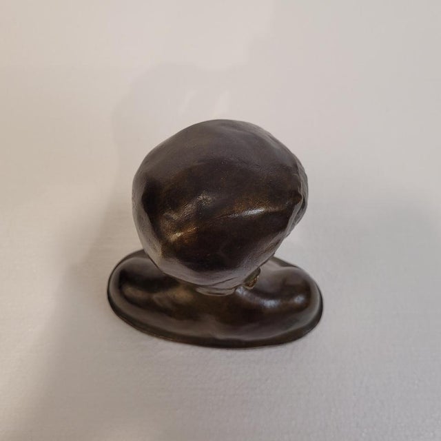 Marie-Anne Crannrey Franceschi, Bust of a Boy, Early 20th Century, Bronze For Sale - Image 11 of 18