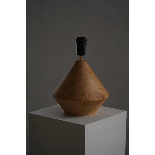 Danish Modern Sculptural Wooden Table Lamp from Kirk, 1980s For Sale - Image 9 of 18