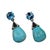 2010s Sleeping Beauty and Apatite Dangle Earrings - 2 Pieces For Sale - Image 5 of 5