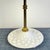 The perfect lamp to fit anywhere. Classic design with this vintage brass and milk glass mini lamp with a silk pleated clip...