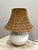 Vintage Ceramic Table Lamp with Rattan Shade, 1980s For Sale - Image 5 of 7