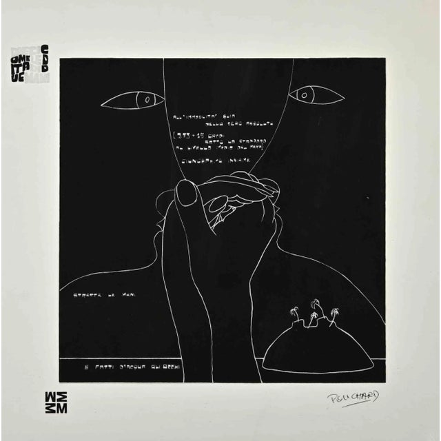 1970s Ennio Pouchard, Diecicomeleditadiduemani, Screen Print on Acetate, 1973 For Sale - Image 5 of 9