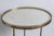French White Marble Top and Brass Gallery Top End Table, Brass Legs For Sale - Image 4 of 10