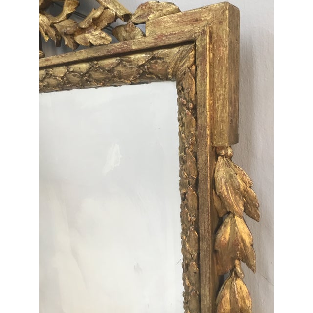 Late 18th Century 18th Century French Louis XVI Gilt Wood Pier Mirror For Sale - Image 5 of 13