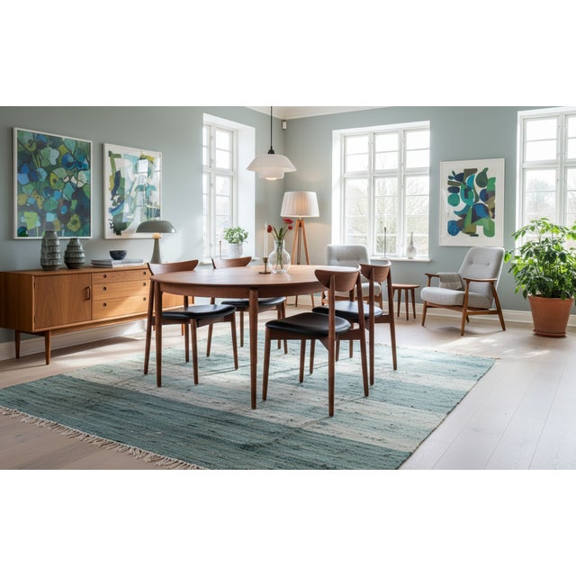 Round Teak Dining Table with Two Extension Leaves from Svend Aage Madsen, 1960s For Sale - Image 18 of 18
