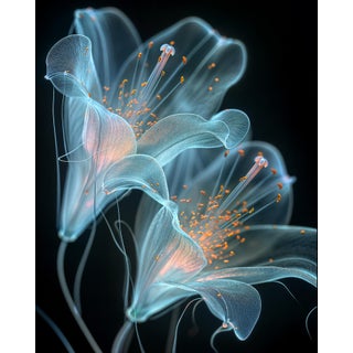 "Translucent Lily's 3" Contemporary Original Still Life Botanical Photograph by Michael Filonow For Sale