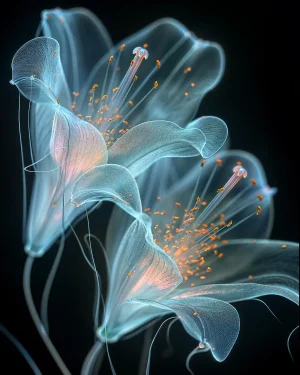 "Translucent Lily's 3" Contemporary Original Still Life Botanical Photograph by Michael Filonow
