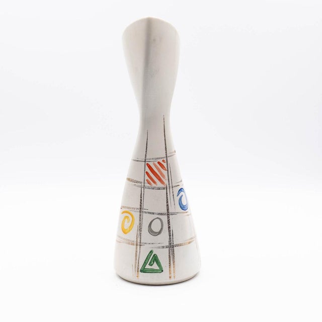 Ivory Mid-Century Swirl Vase with Geometric Decor from Dümler & Breiden, 1960s For Sale - Image 8 of 13