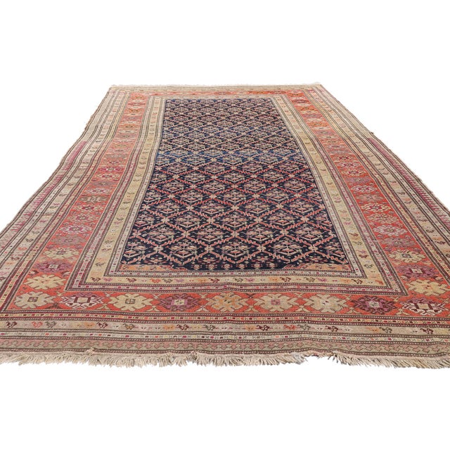 Modern Late 19th Century Caucasian Karabakh Rug, 04'11 X 10'06 For Sale - Image 3 of 10