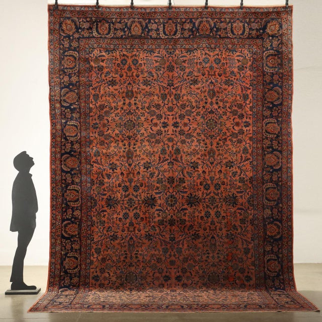 Keshan rug in cotton and wool; extra-end knot. Manual manufacturing. This piece is attributed to the mentioned...
