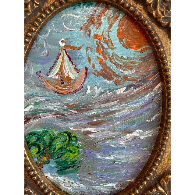 Serg Graff “Storm Wanderer” Original Art, Fantasy Ship Seascape Nautical Art Coa For Sale In Jacksonville, FL - Image 6 of 9