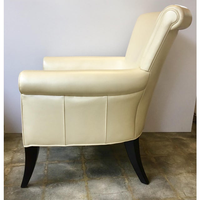 Modern Leathercraft Furniture Ivory Lounge Chairs Pair Chairish