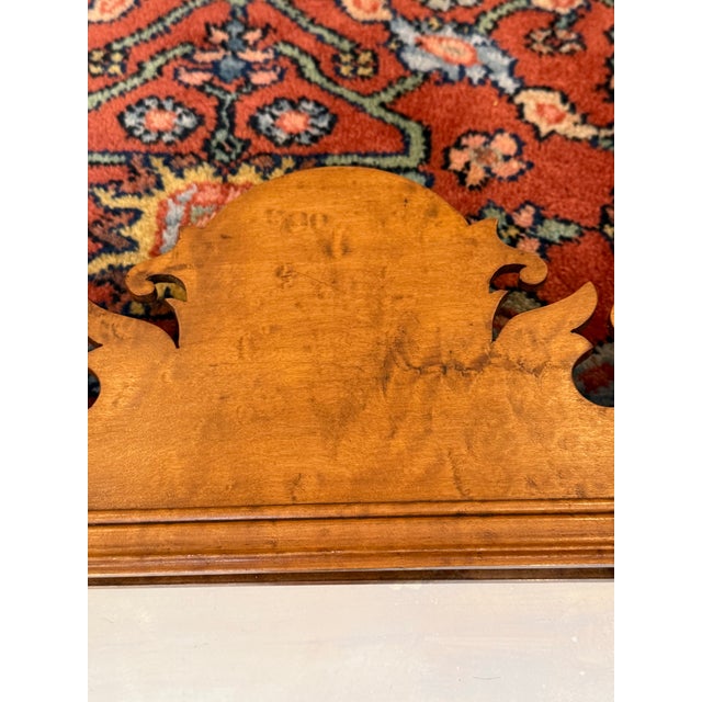19th Century American Figured Maple Scrollwork Wall Mirror, Circa 1840–1860 For Sale - Image 4 of 5