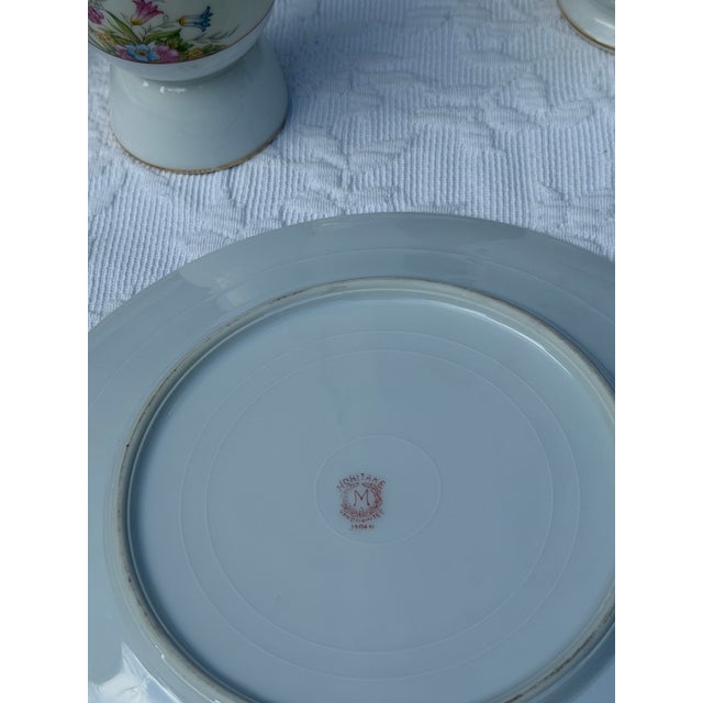 1910s Hand-Painted Japanese Noritake Morimura Pink Scroll Breakfast Porcelain - 18 Pieces For Sale - Image 6 of 12
