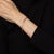 Modern Vintage Portuguese Bangle Bracelet 19k Rose Gold 8" Estate Fine Jewelry For Sale - Image 3 of 3