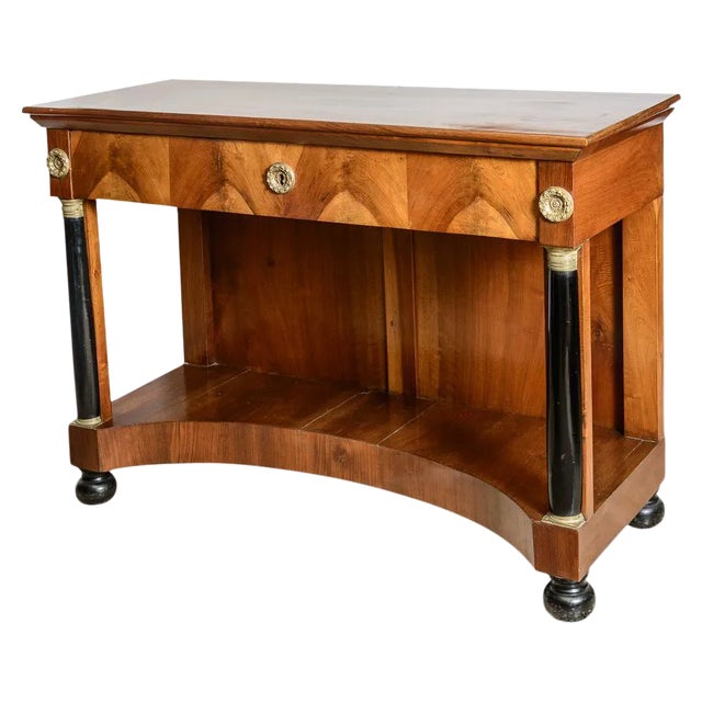 Antique Italian Empire Walnut Console For Sale