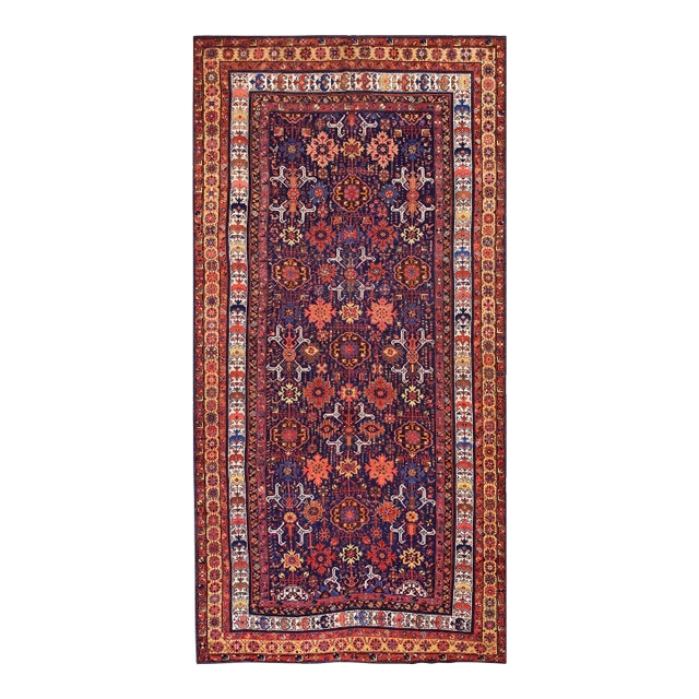 Wonderful Navy Blue and Red Color With Medallion Pattern Antique N W Persian Rug For Sale