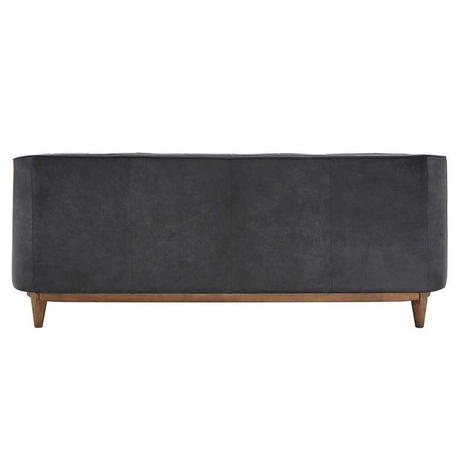 Animal Skin Experience the Classic Heritage & Contemporary Clean Lines With the Monrowe Leather Loveseat. For Sale - Image 7 of 12