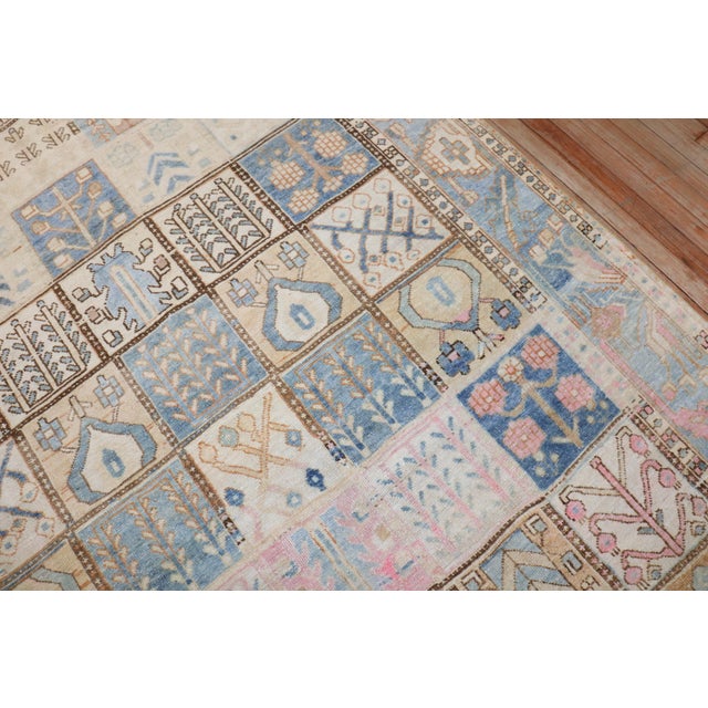 Zabihi Collection Vintage Garden Box Persian Bakhtiari Rug - 6' x 8'4" For Sale - Image 9 of 10