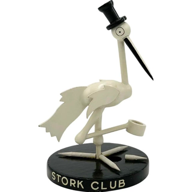 Vintage the Stork Club Nyc Nightclub Tabletop Wood Centerpiece Display For Sale - Image 9 of 12