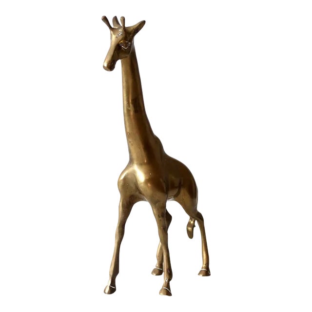 Mid Century Brass Giraffe For Sale