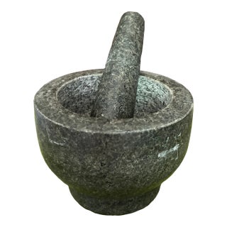 1970s Vintage Stone Mortar and Pestle - Set of 2 For Sale