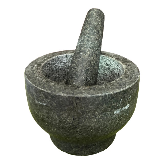 1970s Vintage Stone Mortar and Pestle - Set of 2 For Sale