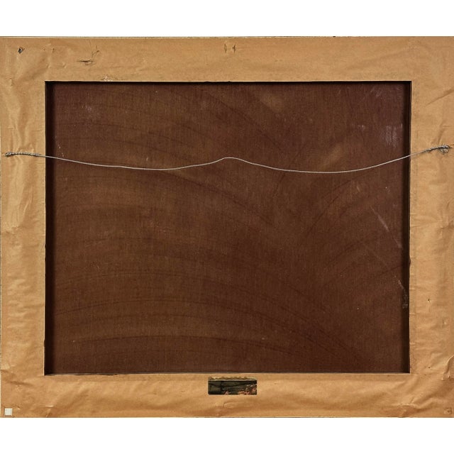 Antique 19th Century Victorian Landscape With Abandoned Church and Graveyard (Framed, Oil on Board) For Sale - Image 10 of 11