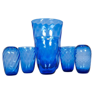 Art Deco Glass Sculptured Handcrafted Vases by Reijmyre, Sweden, 1930s, Set of 6