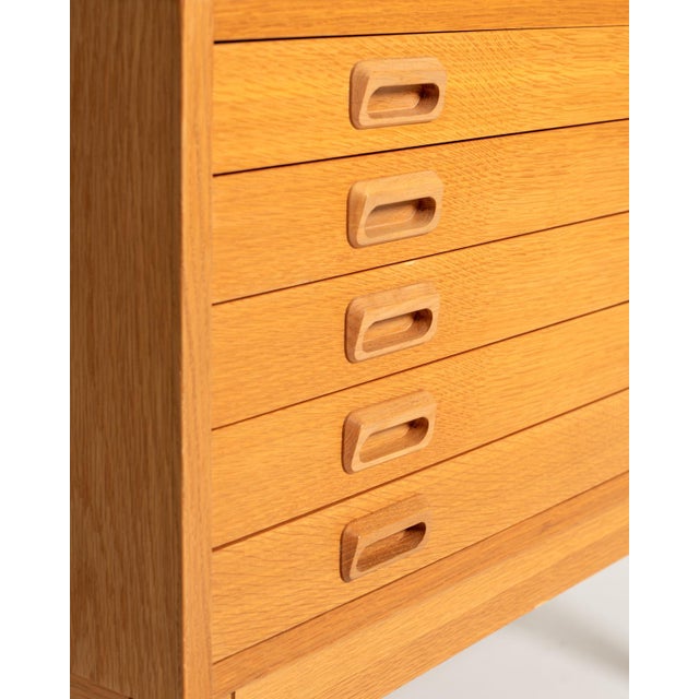Brown Swedish Oak Chest of Drawers from Hylte, 1960s For Sale - Image 8 of 11