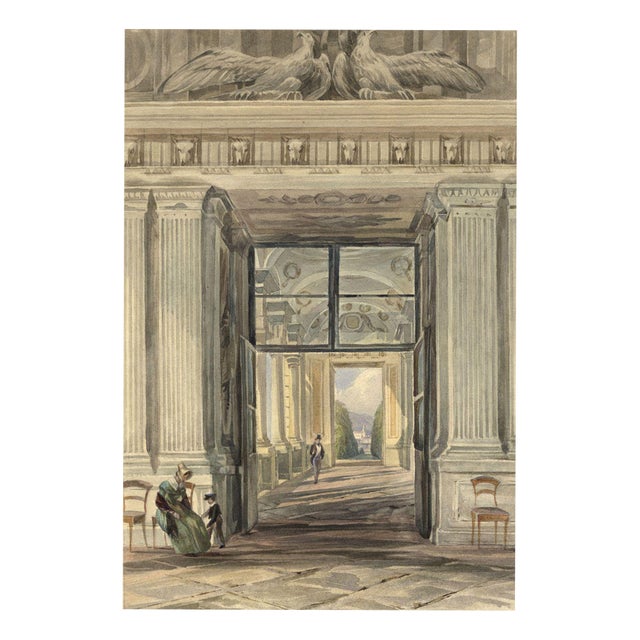 Possibly Franz Heinrich, Schönbrunn Palace, Vienna, Mid-19th Century, Watercolour For Sale