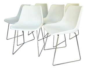 Polypropylene Chairs with Chrome Sled Bases by Robin & Lucienne Day for Hille, 1960s, Set of 6