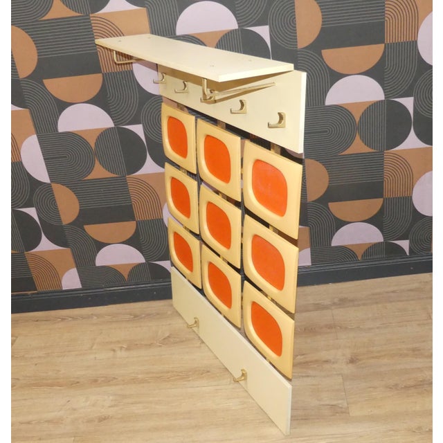 Space Age Orange Wall Coat Rack, 1970 For Sale - Image 6 of 12