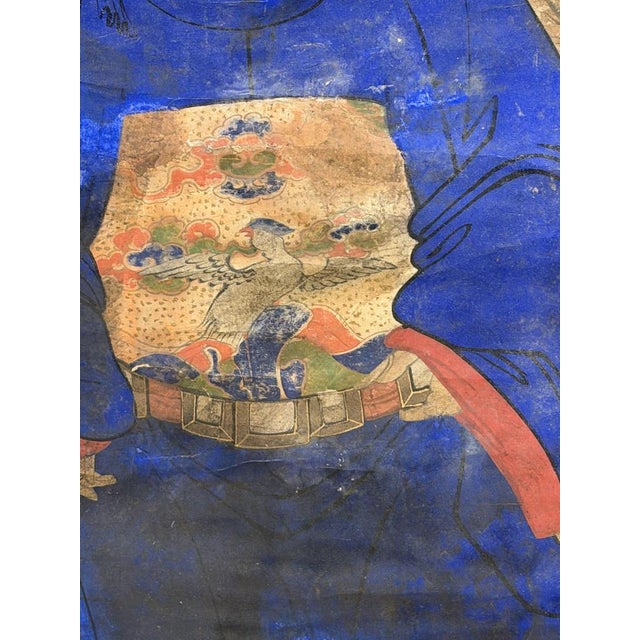 Large Ancestral Portrait of an Aristocratic Couple, Joseon Dynasty (Korea), 1750-1850, Mixed Media For Sale - Image 7 of 15