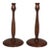 Mid Century Modern Walnut Candlestick Holders, a Pair For Sale