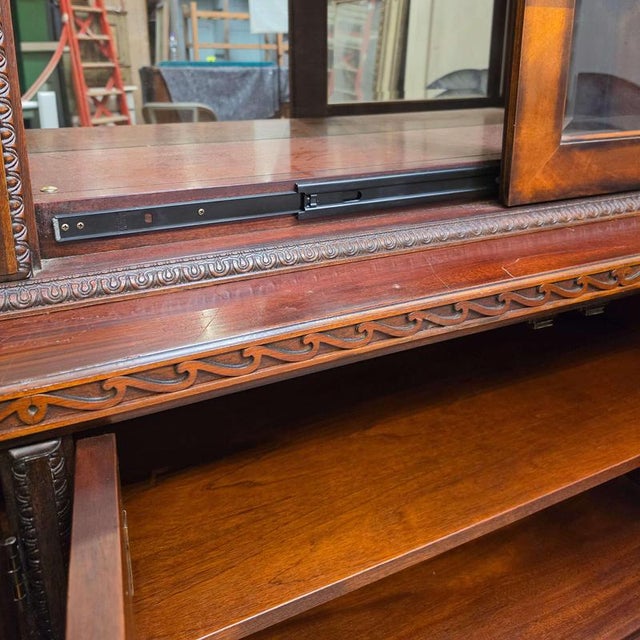 Flame Mahogany Display Cabinet, 1990s For Sale - Image 8 of 9