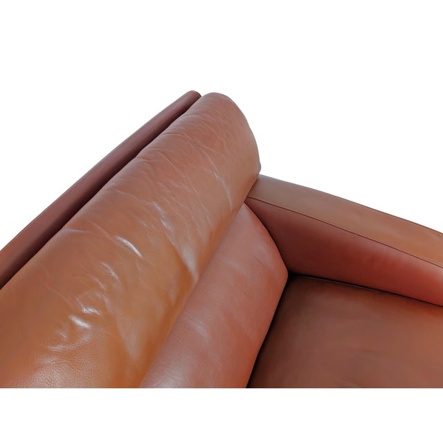 Brown Brown Leather Swivel Armchair from Rolf Benz For Sale - Image 8 of 9