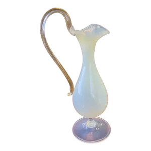 Mid Century Murano Style Opaline Ewer