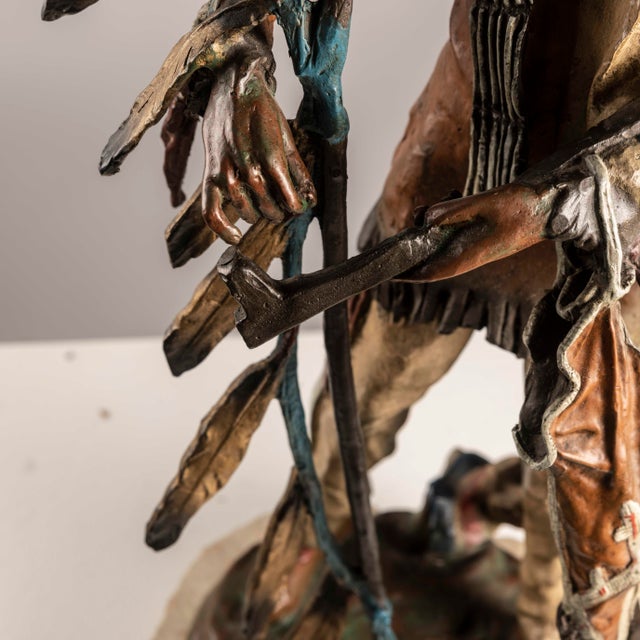 Carl Kauba, Peace, Polychrome Bronze Sculpture, 20th Century, in Very Good conditions. Designed 1920 to 1949