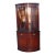 1950s Vintage Drexel New Travis Court Bow-Front Corner China Cabinet For Sale