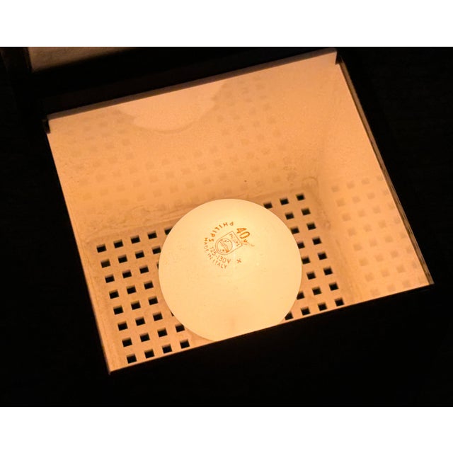 c.1970's Italian Mid Century Modern Cini & Nils Cuboluce Black Acrylic Table Lamps - A Pair For Sale - Image 11 of 14