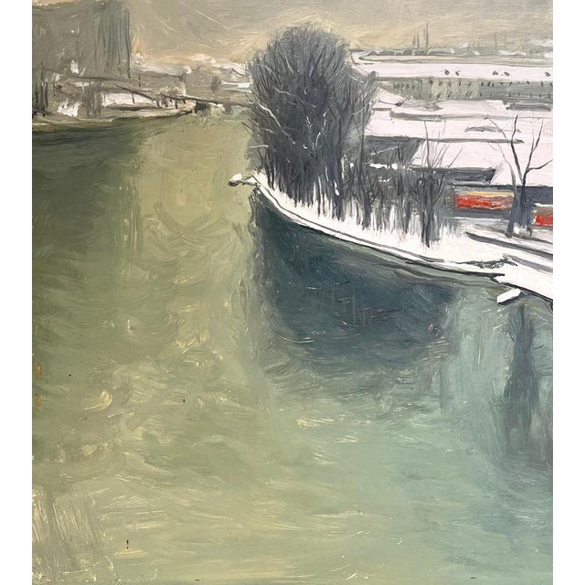 Claude Sauthier, Landscape, Oil on Wood, 1970s For Sale - Image 9 of 12