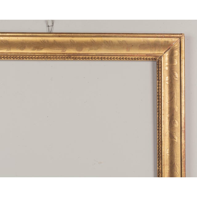 1900 - 1909 French Giltwood Picture Frame For Sale - Image 5 of 7