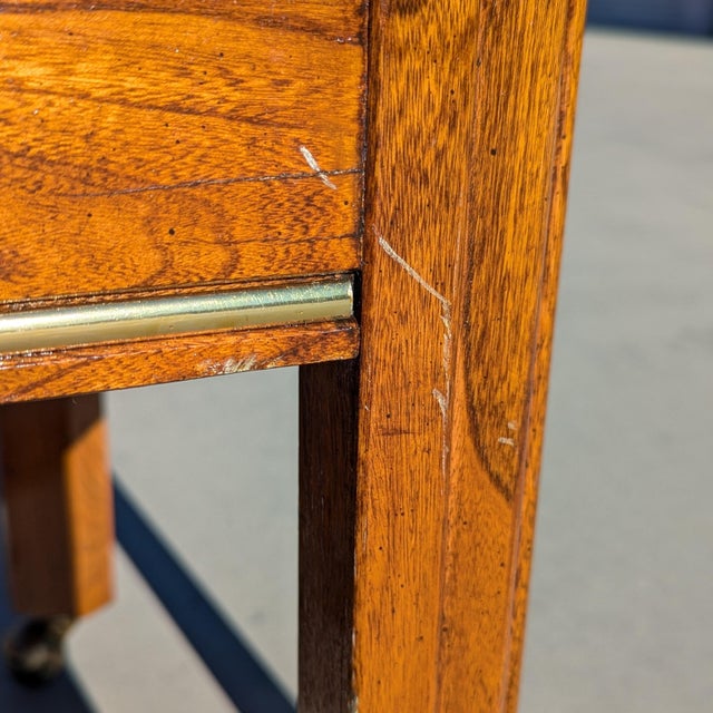 1970s Mersman Mid-Century Hexagonal Wood Side Table For Sale - Image 9 of 16